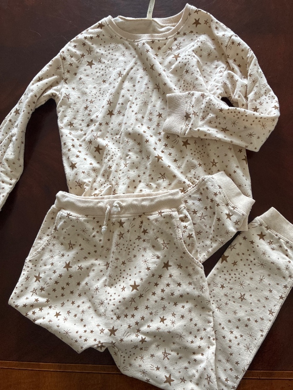 Rylee & Cru girls sweats set with gold stars sz 8-9